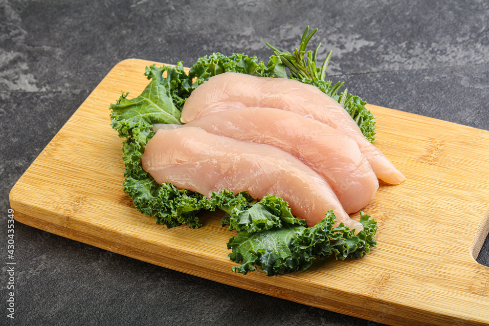 Raw small chicken fillet for cooking Raw small chicken fillet for cooking