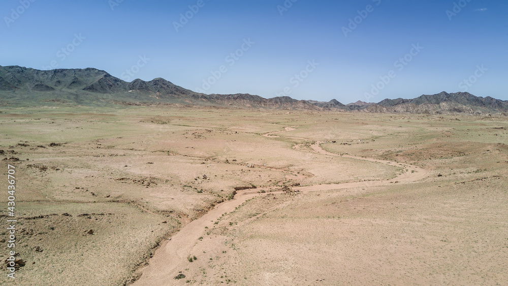 mountain view in the mongolian desert