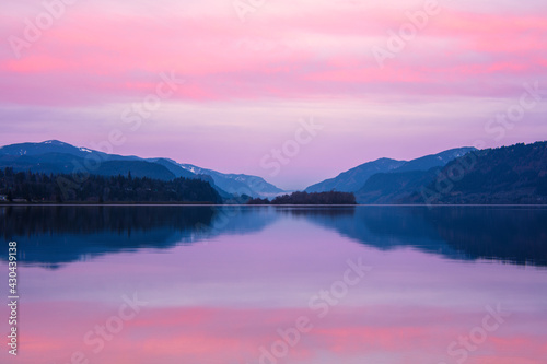 sunrise on the Columbia River Gorge