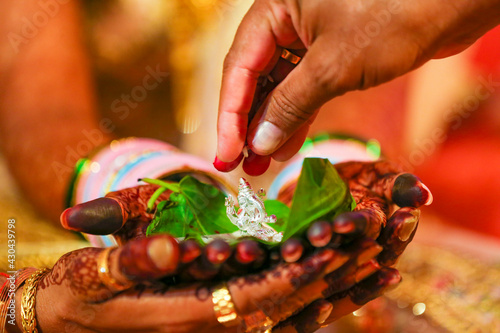Canvas Print Indian traditional wedding ceremony photography