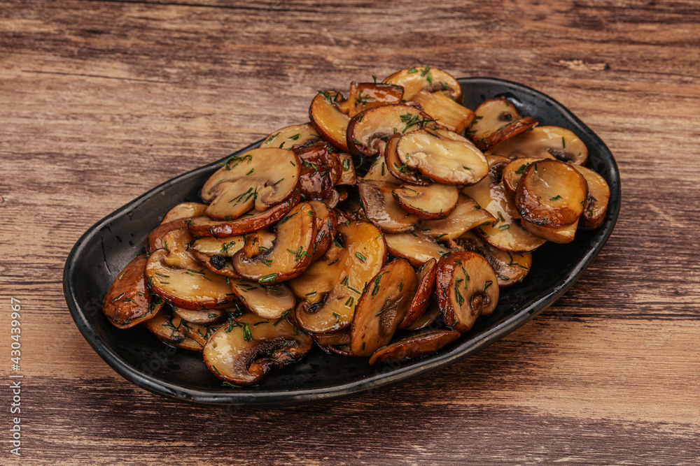 Roasted champignon with herbs and spices Roasted champignon with herbs and spices