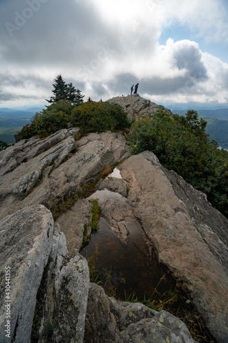 person on top of mountain