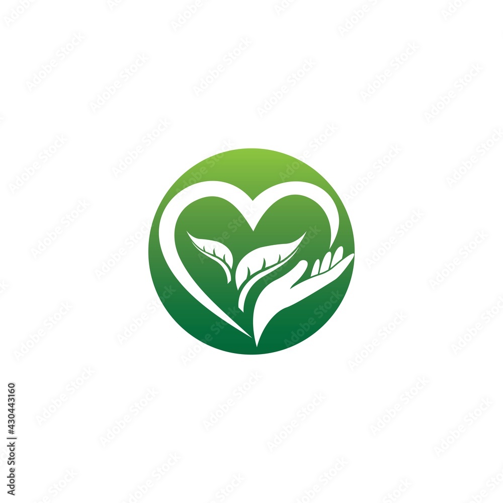 Hand, Tree and Leaf logo Combination. Arm and ecosystem symbol or icon. Unique and Organic Hand, Tree and Leaf logo Combination. Arm and ecosystem symbol or icon. Unique and Organic