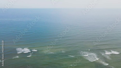 calm sea on the beach in Rozewie