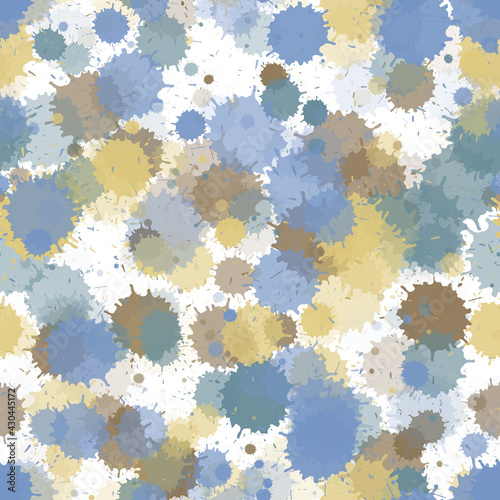 Paint stains seamless splatter, spray blots, spots