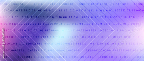 0 1 matrix digits big data tech vector background with fluid gra