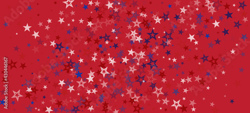 National American Stars Vector Background. USA 4th of July President's 11th of November Veteran's Independence Memorial Labor Day