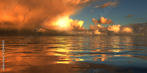 Golden sunset over the sea © Mathias Weil