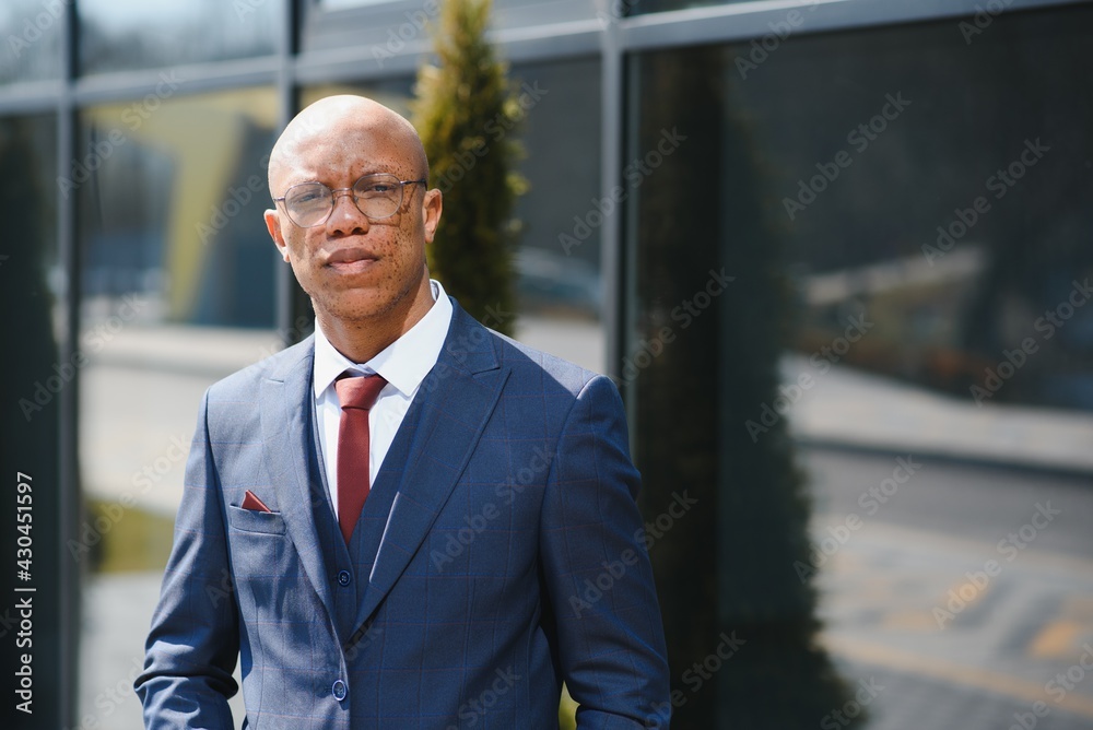 Confident african american businessman outdoor Confident african american businessman outdoor