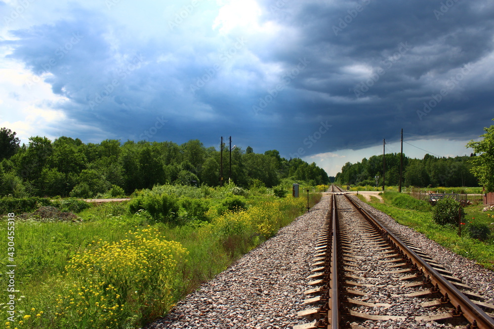 Fototapeta premium railway in the countryside