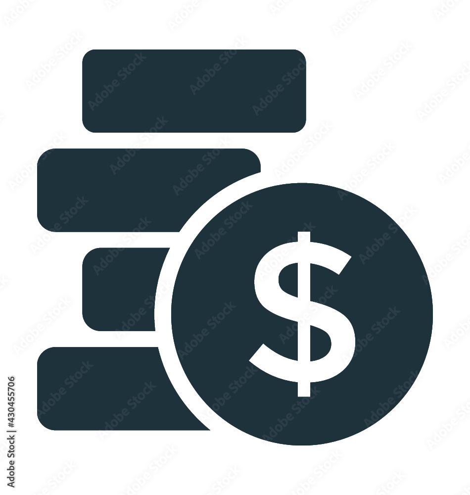 Dollar Coin Vector Icon Dollar Coin Vector Icon