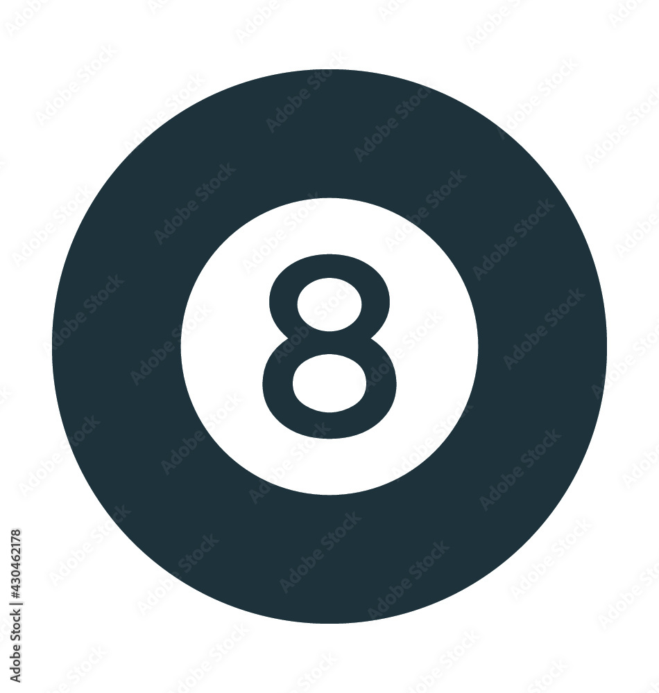 Billiard Ball Vector Icon Billiard Ball Vector Icon