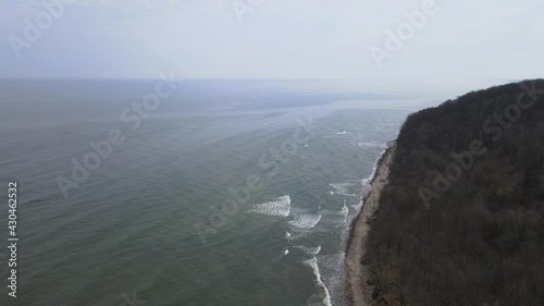 calm sea on the beach in Rozewie