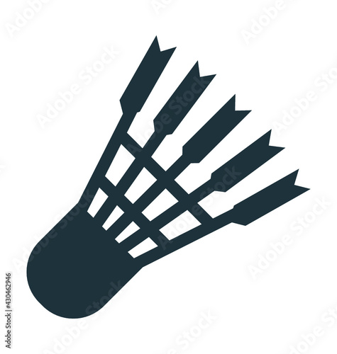 Shuttlecock Vector Icon