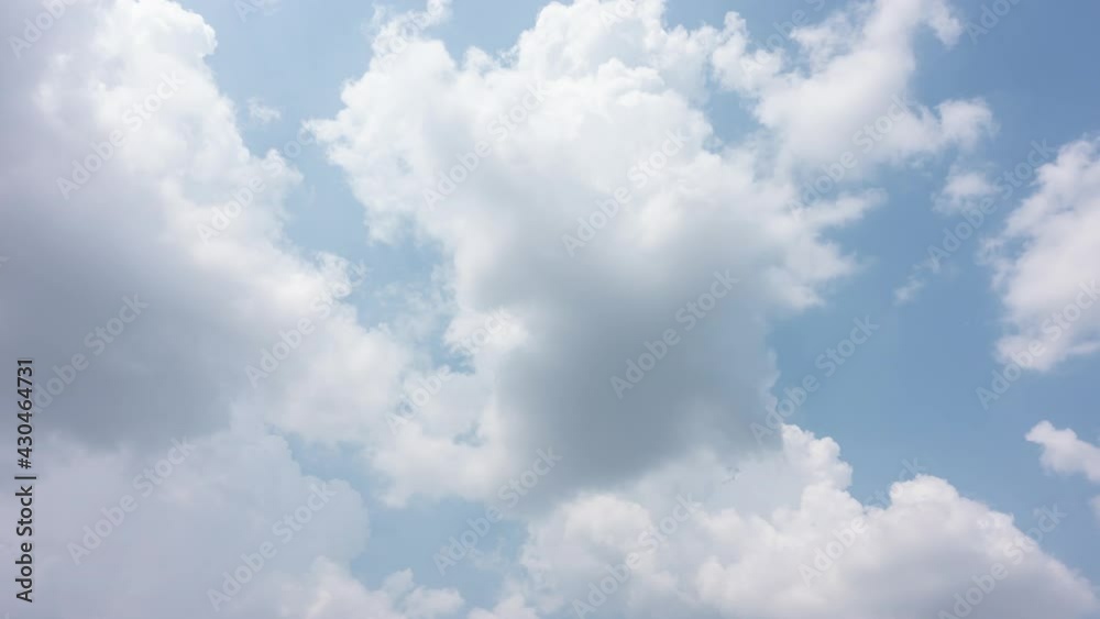 Building motions clouds. Puffy fluffy white clouds sky time lapse. slow moving clouds. B Roll Footage Cloudscape timelapse cloudy. footage timelapse nature 4k. background worship christian concept.
