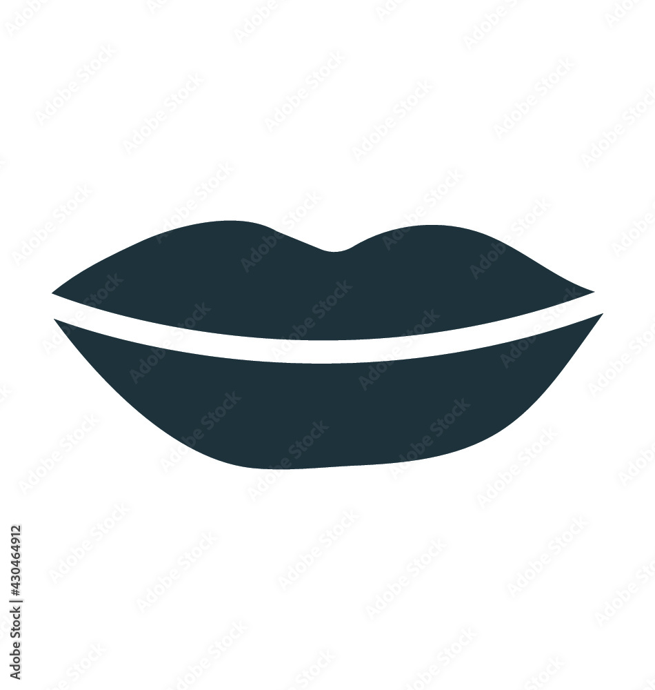 Lips Vector Icon Lips Vector Icon