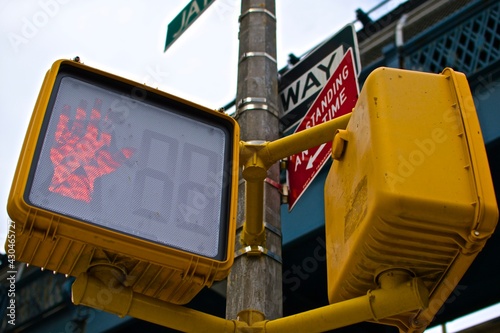 A busy signpost in New York City