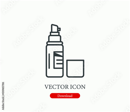 Serum vector icon.  Editable stroke. Linear style sign for use on web design and mobile apps, logo. Symbol illustration. Pixel vector graphics - Vector