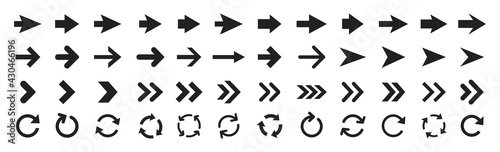 Arrow Arrows icon set. Arrows icons collection. Reload arrows. Vector illustration