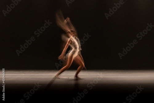 The abstract movement of the dance