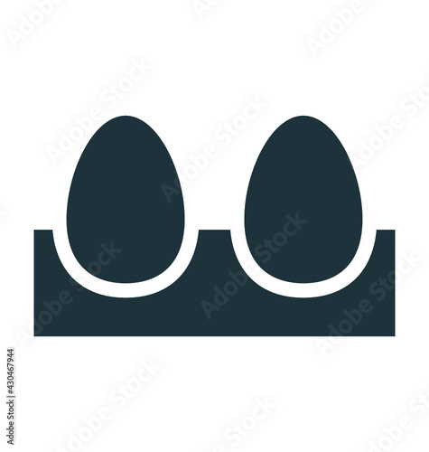 Eggs Tray Vector Icon