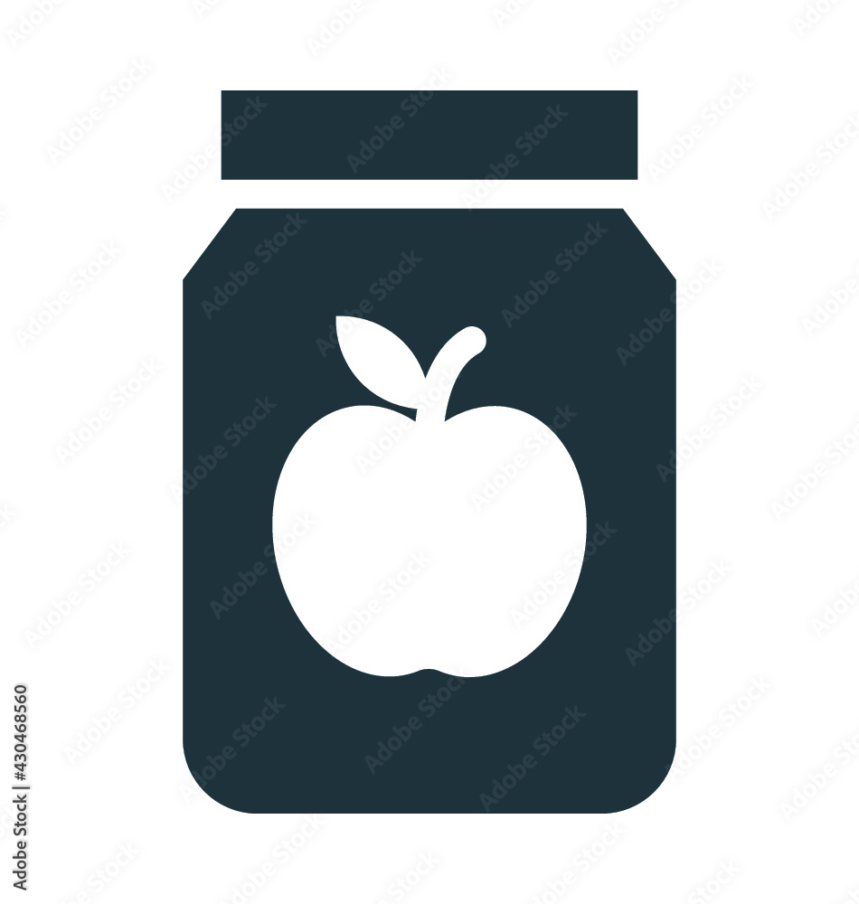 Apple Jam Vector Icon Apple Jam Vector Icon