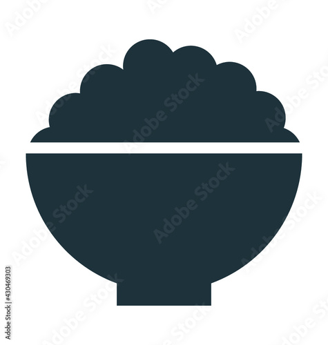 Rice Bowl Vector Icon