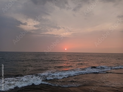 sunset on the beach