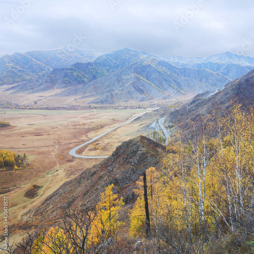 Chike-Taman pass on a cloudy autumn day, Russia photo