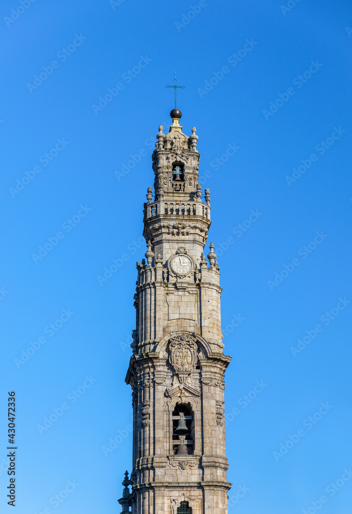 Clerigos tower (Torre dos Clerigos) in Porto (Portugal)
