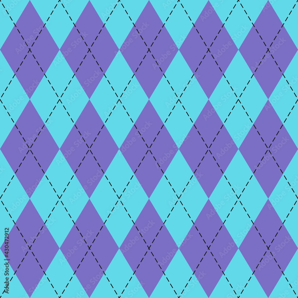 Fototapeta premium Easter Argyle plaid. Pattern Scottish cage