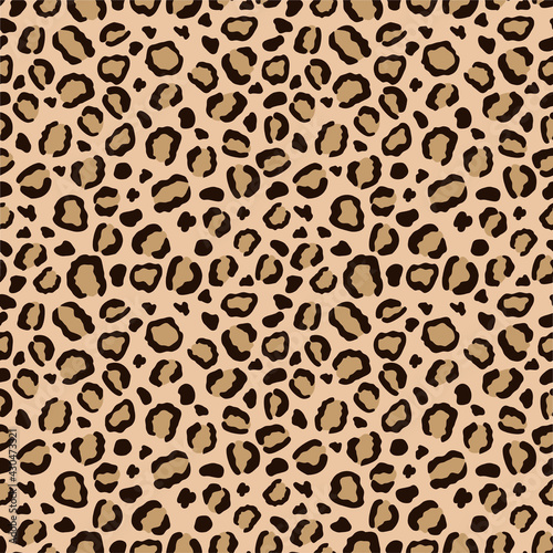 Leopard seamless pattern design, animal background. Illustration for wallpaper, fabric, scrapbooking, paking and other textile design