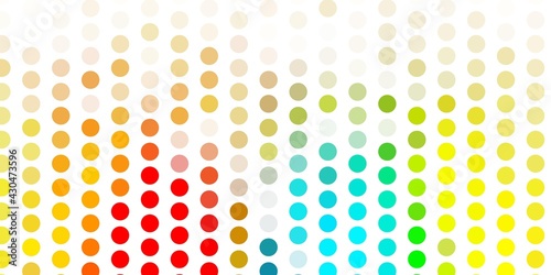 Light blue, yellow vector background with spots.