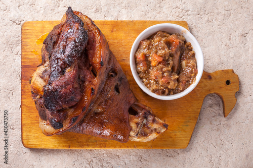 veprove koleno. pork knuckle baked with beer.