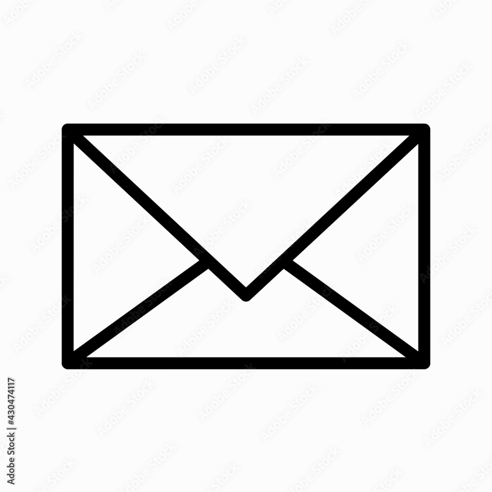 mail message icon vector. envelope symbol for user interface elements mail message icon vector. envelope symbol for user interface elements