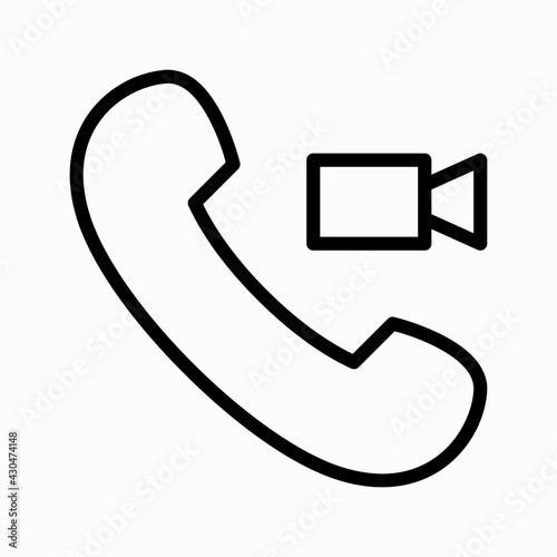 video call icon vector for user interface
