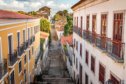 Rua do Giz - Centro histórico de São Luis, MA. Foto na horizontal.  