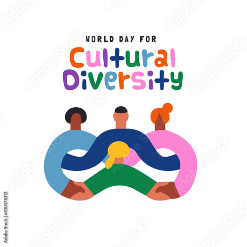 Cultural Diversity diverse friend team hug card