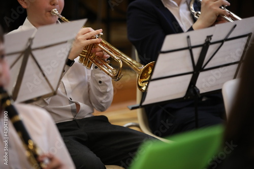 Schilderij op canvas School band rehearsal