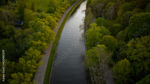 Photography Sunset over canal in a park in Stockholm Sweden