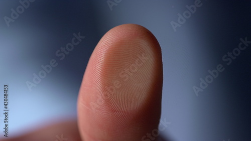 фотографія Marco video of fingerprint on glass surface indoors