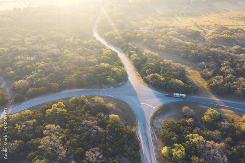 aerial view of the mountains