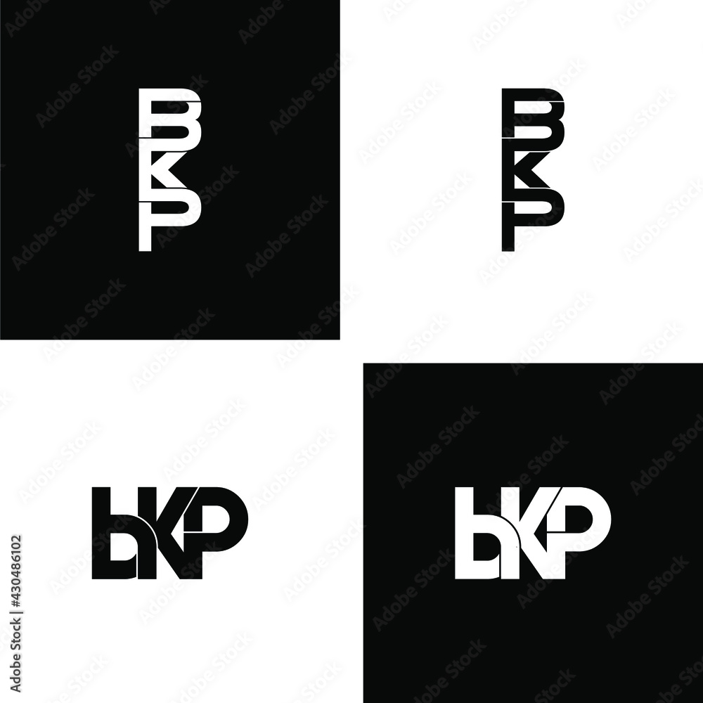 bkp letter original monogram logo design bkp letter original monogram logo design