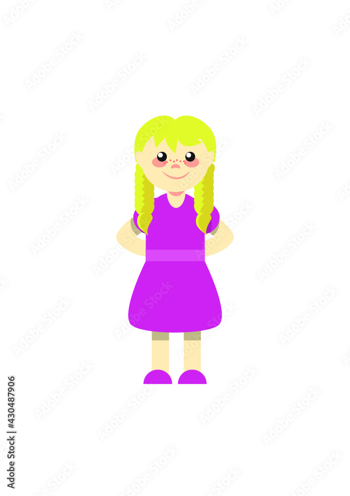 blonde hair littlegirl in short purple dress blonde hair littlegirl in short purple dress