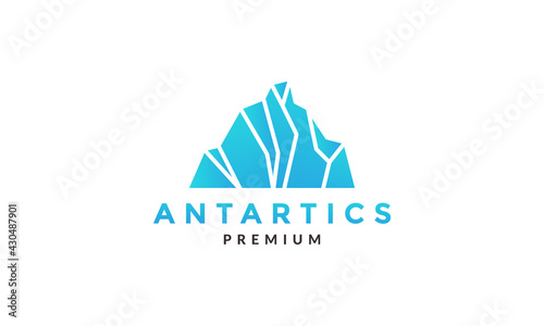 abstract iceberg antarctic logo vector symbol icon design graphic illustration