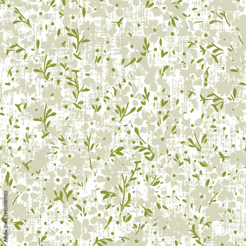 Neutral Colored Irregular Mosaic Textured Seamless Pattern