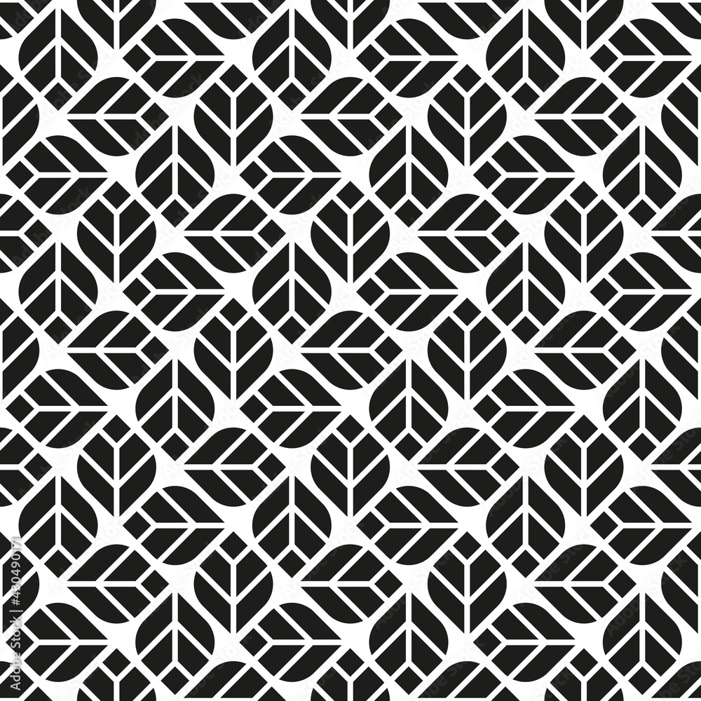 Seamless leaf geometric pattern background wallpaper Seamless leaf geometric pattern background wallpaper