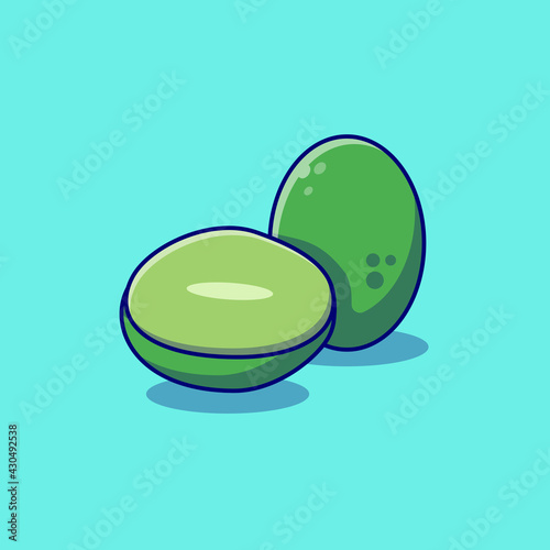 Vector Fresh Ambarella Fruit Icon. Flat Fresh Ambarella Fruit icon. Flat design vector illustration for web banner, web and mobile, infographics. Vector Fresh Ambarella Fruit icon graphic.