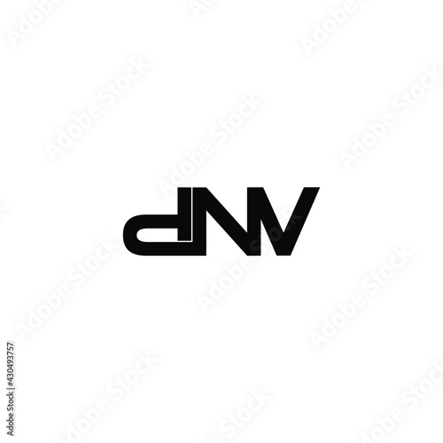 dnv letter original monogram logo design