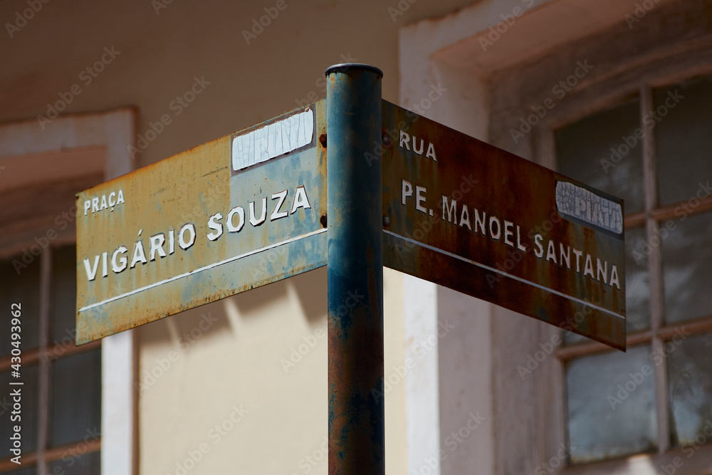 Obraz premium Placa de rua, Vale do Capão.